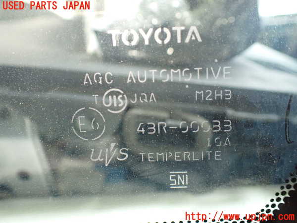 1UPJ-9231421202]ヴェルファイア(ANH20W)左フロント三角窓ガラス AGC M2H3 中古_2