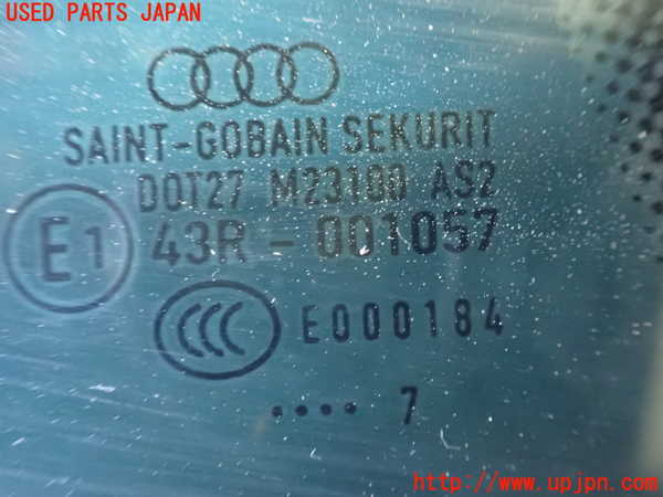 2UPJ-9231481380]アウディ・TT クーペ(8JBUBF)右クォーターガラス (43R-001057) 中古_2
