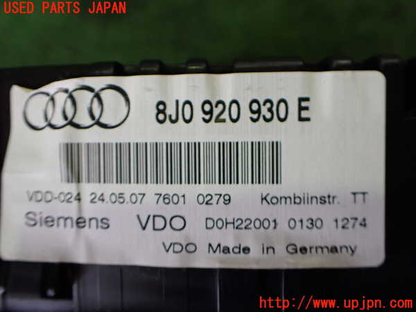 2UPJ-9231486170]アウディ・TT クーペ(8JBUBF)スピードメーター 中古_4