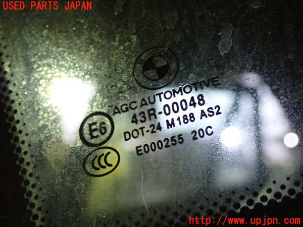1UPJ-9231581382]BMW X1 E84(VL25)左クォーターガラス AGC M188 中古_2