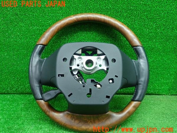 3UPJ=9231610617]レクサス LS460(USF40)後期 純正 木目調 ステアリング 中古_2
