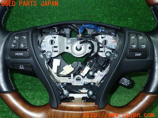 3UPJ=9231610617]レクサス LS460(USF40)後期 純正 木目調 ステアリング 中古_3