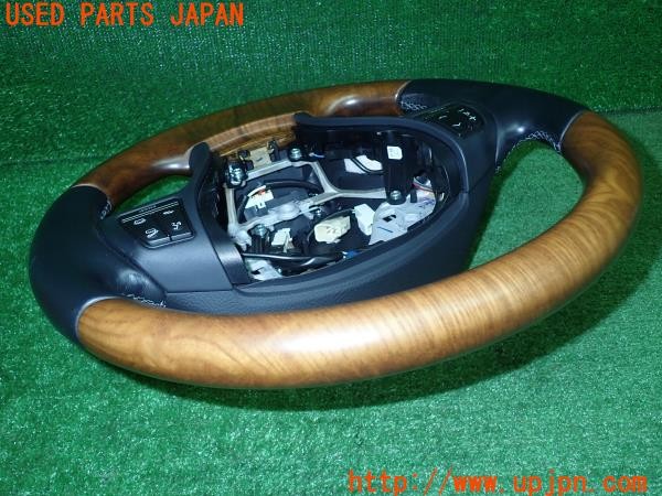 3UPJ=9231610617]レクサス LS460(USF40)後期 純正 木目調 ステアリング 中古_4