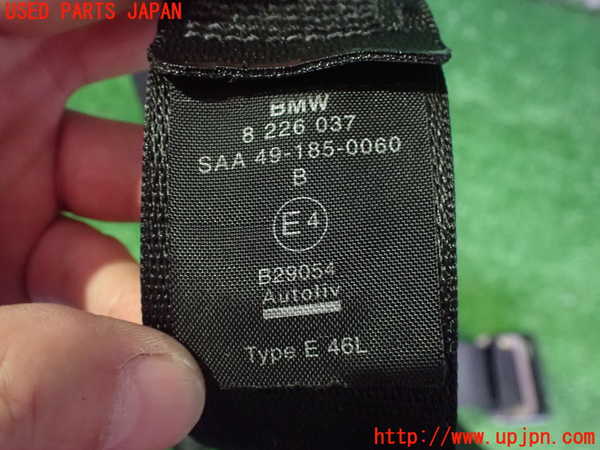 2UPJ-9231677135]BMW 320i(AV22)真中2列目シートベルト 中古  E46_3