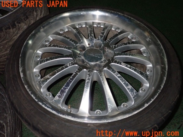 3UPJ=9231750920]フェアレディZ(GCZ32)前期 社外 ホイール 19×8.5J +35 9.5J +38 PCD114.3 5穴 4本 中古_2