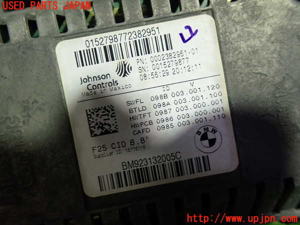 1UPJ-9232006629]BMW X3(WX30 F25)モニター 中古_2