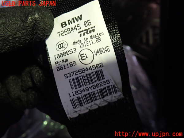 1UPJ-9232007185]BMW X3(WX30 F25)左2列目シートベルト 中古_2