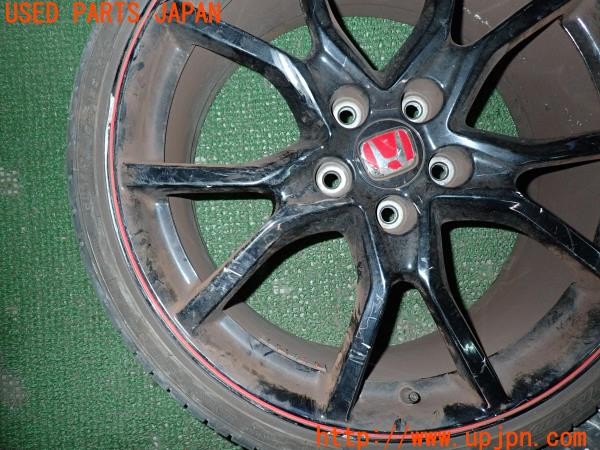 3UPJ=9232020908]シビック タイプR(FK8)純正 タイヤホイール 20×8.5J +60 PCD120 5穴 AZENIS FK510 245/30ZR20 4本 中古_3