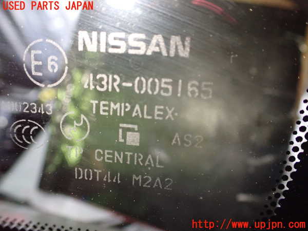 2UPJ-9232041382]フェアレディZ(Z33)左クォーターガラス (43R-005165 M2A2) 中古_2