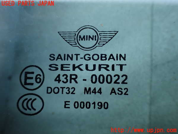 2UPJ-9232131382]BMW ミニ(MINI)ジョンクーパーワークス(JCW) コンバーチブル(MSJCW)(R57)左クォーターガラス (43R-00022 M44) 中古_2
