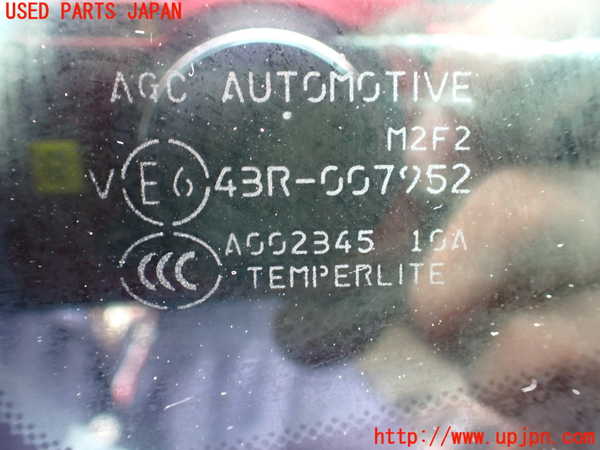 1UPJ-9232191382]８６(BRZ)(ZN6)左クォーターガラス AGC M2F2 中古_2