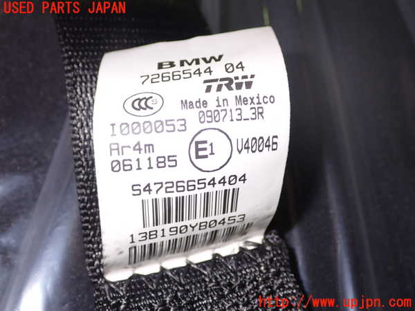 1UPJ-9232217155]BMW X3(WY20 F25)右2列目シートベルト 中古_3