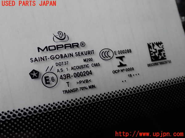 2UPJ-9232261195]ジープ・レネゲード(BV13PM)フロントガラス (43R-000204 M200) 中古_2