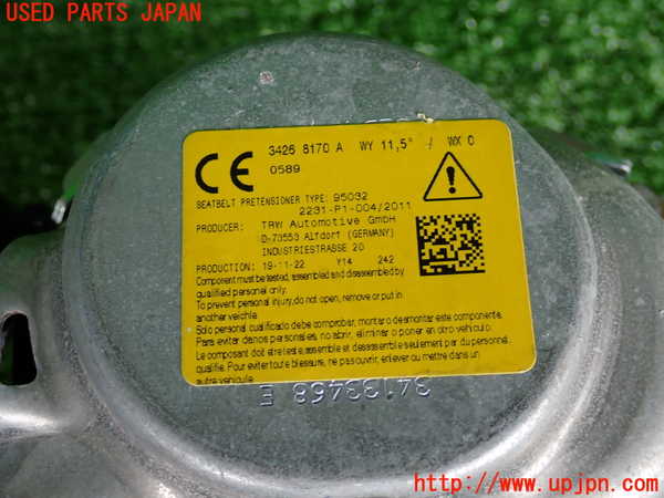 2UPJ-9232267075]ジープ・レネゲード(BV13PM)助手席シートベルト 中古_4
