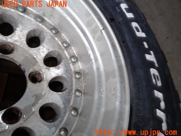 3UPJ=9232390916]三菱 ジープ(J59)社外 ホイール 15×8.5J? オフセット不明 PCD139.7 5穴 4本 中古_3