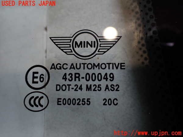 2UPJ-9232431380]BMW ミニ(MINI)クーパー コンバーチブル(WG15)(F57)右クォーターガラス 中古(43R-00049 M25)_2