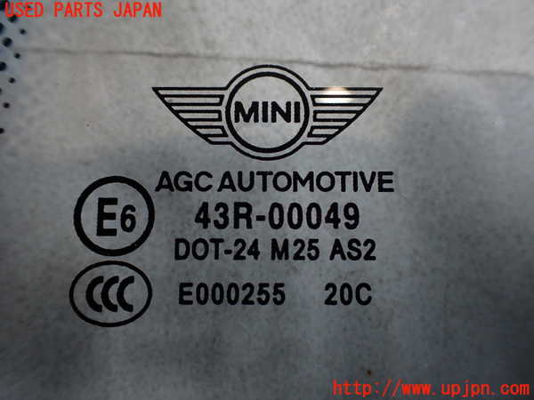 2UPJ-9232431382]BMW ミニ(MINI)クーパー コンバーチブル(WG15)(F57)左クォーターガラス 中古(43R-00049 M25)_2