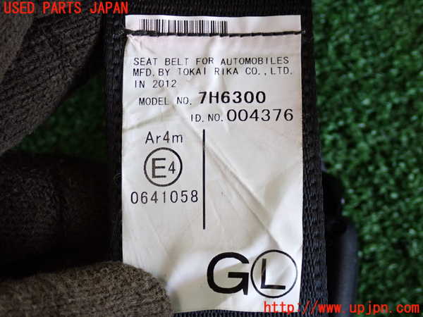 2UPJ-9232447135]レクサス・GS350(GRL10)真中2列目シートベルト 中古_3