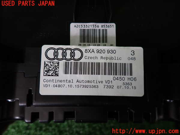 2UPJ-9232456170]アウディ・A1 スポーツバック(8XCHZ)スピードメーター 中古_3