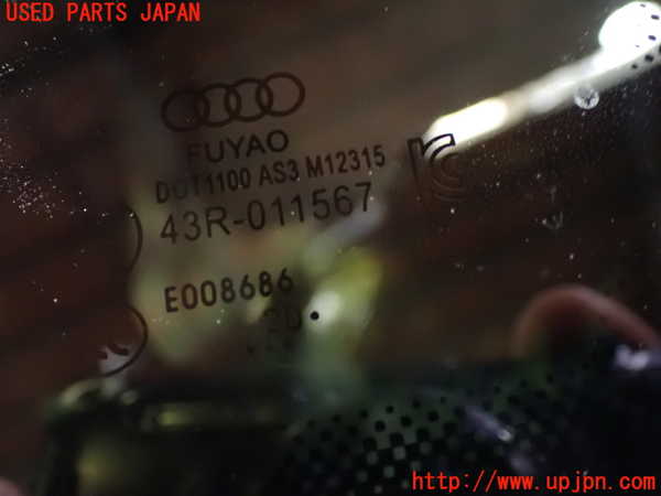 1UPJ-9232481380]アウディ・Q3 スポーツバック(F3DPC)右クォーターガラス FUYAO M12315 中古_2