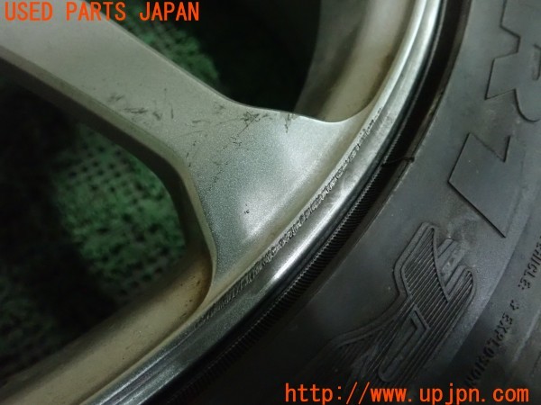 3UPJ=9232490962]シビック タイプR(FD2)後期 YOKOHAMA WHEEL AVS MODEL7 タイヤホイール① 17×7J +50 PCD114.3 5穴 2本 中古_2