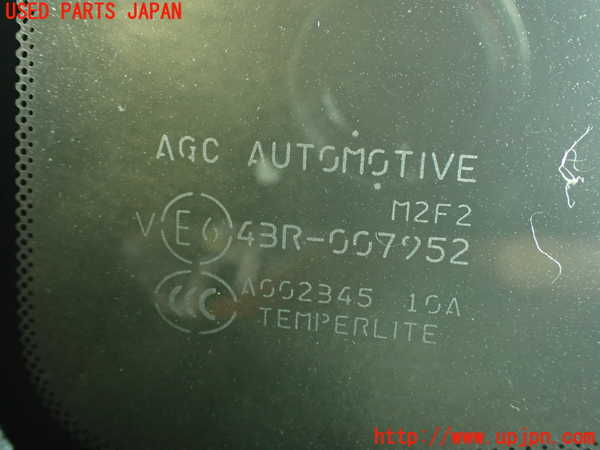 2UPJ-9232501380]８６(BRZ)(ZN6)右クォーターガラス 中古 AGC M2F2 43R-007952_4