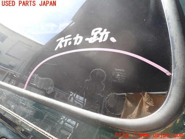 1UPJ-9232551382]ハイラックスサーフ(RZN185W)左クォーターガラス ASAHI M2L3 中古_3