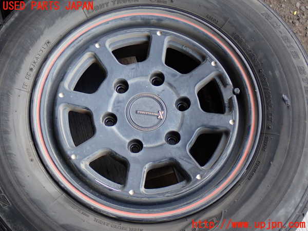 2UPJ-9232569025]ハイエースバン200系(KDH206V)社外 タイヤ　ホイール　4本セット 195/80R15 中古_2