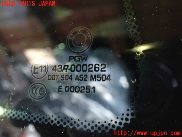 1UPJ-9232661380]BMW 640i クーペ(LW30C F13)右クォーターガラス M504 中古_2
