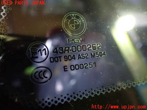1UPJ-9232661382]BMW 640i クーペ(LW30C F13)左クォーターガラス M504 中古_2