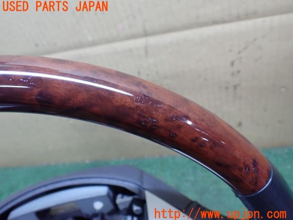 3UPJ=9232670617]ヴェルファイア(GGH20W)純正 ステアリング 木目 ウッド 中古_4