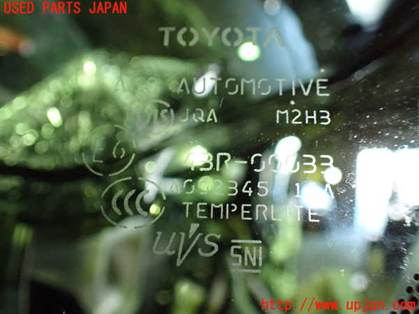 1UPJ-9232671202]ヴェルファイア(GGH20W)左フロント三角窓ガラス AGC M2H3 中古_2
