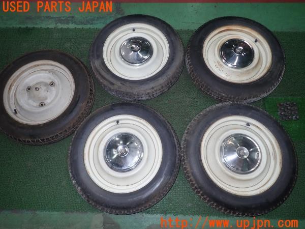 3UPJ=9232760916]シトロエン 2CV SPECIAL(AZA6)純正 MICHELIN製 ホイール 15インチ PCD160 3穴 テンパータイヤ ホイールナット付 5本 中古_2