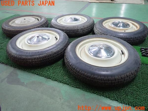 3UPJ=9232760916]シトロエン 2CV SPECIAL(AZA6)純正 MICHELIN製 ホイール 15インチ PCD160 3穴 テンパータイヤ ホイールナット付 5本 中古_4