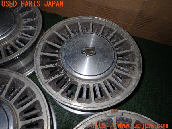 3UPJ=9232840915]クラウン ハードトップ(GS131)純正 ホイール 14×5.5JJ +27 PCD114.3 5穴 4本 中古_2
