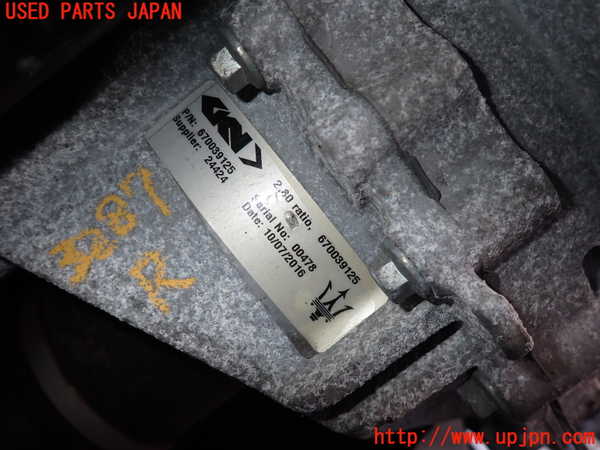 2UPJ-9232874355]マセラティ・ギブリ(MG30A)リアデフ 中古_4