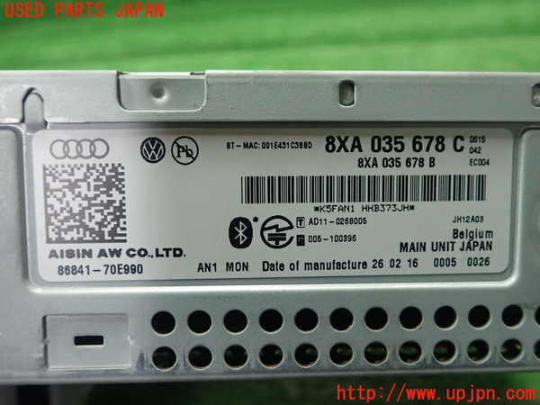 1UPJ-9232886589]アウディ・A1 スポーツバック(8XCHZ)カーナビゲーション 中古_2