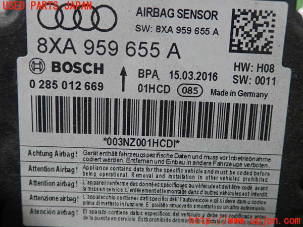 1UPJ-9232886145]アウディ・A1 スポーツバック(8XCHZ)エアバッグコンピューター 中古_2