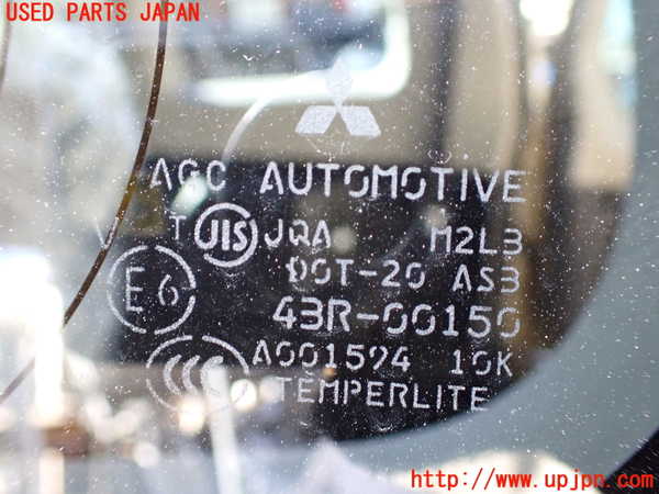 1UPJ-9232891382]パジェロ(V98W)左クォーターガラス AGC M2L3 中古_3