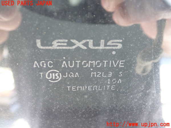 1UPJ-9232901380]レクサス・CT200h(ZWA10)右クォーターガラス M2L3 中古_2