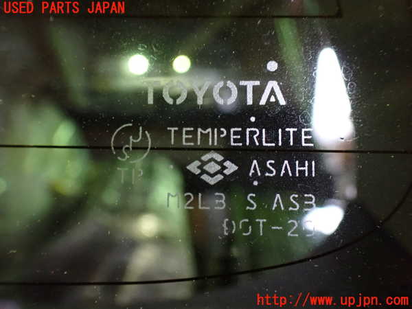 1UPJ-9232921382]アルファードG(MNH10W)左クォーターガラス ASAHI M2L3 中古_2