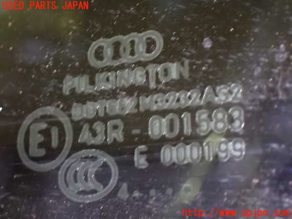 1UPJ-9232941382]アウディ・S5 スポーツバック(8TCREL)左クォーターガラス M3232 中古_3