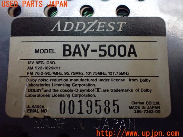 3UPJ=9233040518]ベンツ 500SL(不明 R107)ADDZEST アゼスト BAY-500A カセットデッキ カセットテープ ラジオ 1DIN 中古_4
