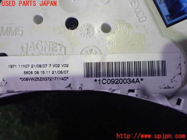 2UPJ-9233156170]VW ニュービートル(9CAZJ)スピードメーター 中古_3