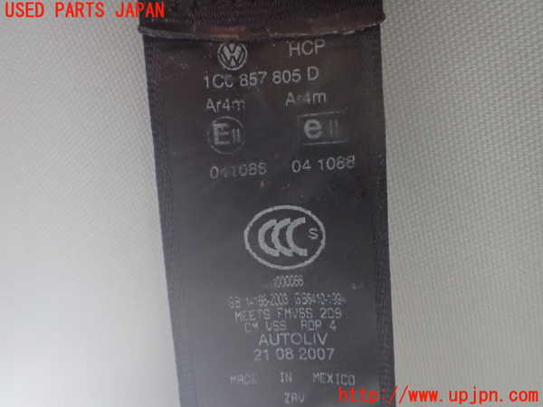 2UPJ-9233157185]VW ニュービートル(9CAZJ)左2列目シートベルト 中古_2