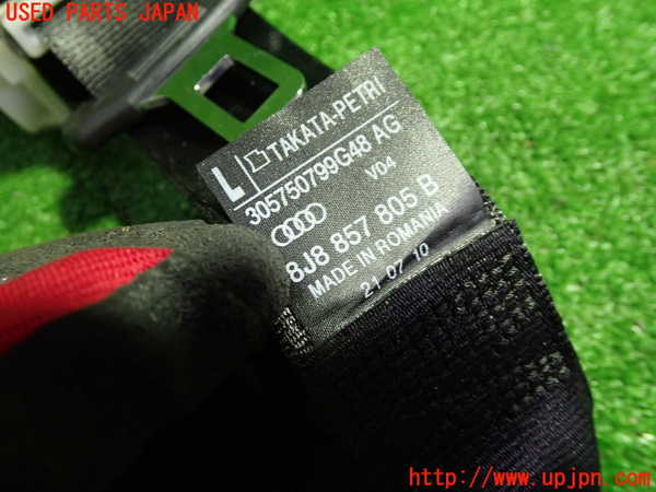 1UPJ-9233187185]アウディ・TTS クーペ(8JCDLF)左2列目シートベルト 中古_2