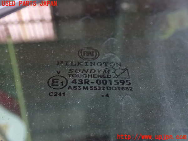 1UPJ-9233211380]フィアット・500(31209)右クォーターガラス PILKINGTON M5532 中古_2