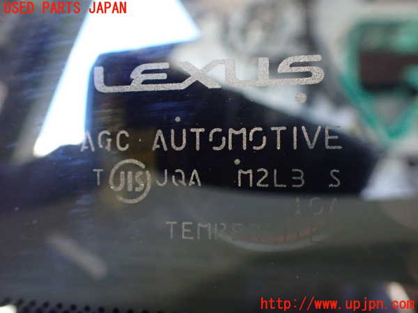 2UPJ-9233271380]レクサス・CT200h(ZWA10)右クォーターガラス (M2L3) 中古_2