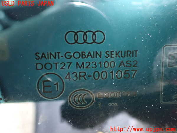 1UPJ-9233341382]アウディ・A6(4GCHVS)左クォーターガラス SEKURIT M23100 中古_2