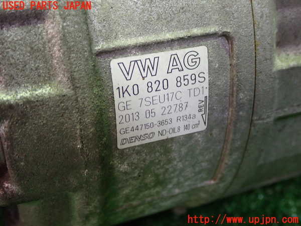 1UPJ-9233356025]VW ザ･ビートル(16CPL)エアコンコンプレッサー 中古_2